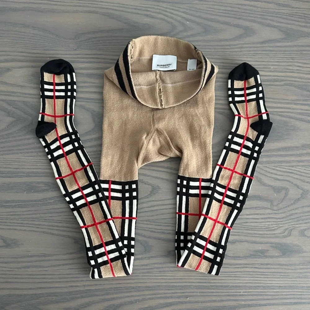BURBERRY GIRLS VINTAGE CHECK TIGHTS